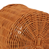 Darrahopens Health & Beauty > Cosmetic Storage > Cosmetic & Toiletry Bags Tissue Box Cover Rattan Cute Bear Brown with Lid Easy Access Round Easy Maintenance Versatile Holder Dispenser for Photo Props In Australia - Darrahopens