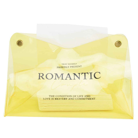Darrahopens Health & Beauty > Cosmetic Storage > Cosmetic & Toiletry Bags Tissue Container PVC Fashion Desktop Napkin Storage Case Box for Car Home Living RoomYellow In Australia - Darrahopens