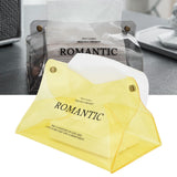 Darrahopens Health & Beauty > Cosmetic Storage > Cosmetic & Toiletry Bags Tissue Container PVC Fashion Desktop Napkin Storage Case Box for Car Home Living RoomYellow In Australia - Darrahopens