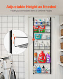 Darrahopens Health & Beauty > Cosmetic Storage > Cosmetic & Toiletry Bags VEVOR Over the Door Pantry Organizer, 6-Tier Pantry Organization and Storage, Heavy-Duty Steel Hanging Spice Rack, Adjustable Wall Seasoning Shelves, for Home Kitchen Laundry Room Bathroom, Black