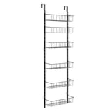 Darrahopens Health & Beauty > Cosmetic Storage > Cosmetic & Toiletry Bags VEVOR Over the Door Pantry Organizer, 6-Tier Pantry Organization and Storage, Heavy-Duty Steel Hanging Spice Rack, Adjustable Wall Seasoning Shelves, for Home Kitchen Laundry Room Bathroom, Black
