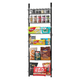 Darrahopens Health & Beauty > Cosmetic Storage > Cosmetic & Toiletry Bags VEVOR Over the Door Pantry Organizer, 6-Tier Pantry Organization and Storage, Heavy-Duty Steel Hanging Spice Rack, Adjustable Wall Seasoning Shelves, for Home Kitchen Laundry Room Bathroom, Black