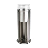 Darrahopens Health & Beauty > Cosmetic Storage > Makeup Organisation & Storage 2 in 1 Round Cosmetic Cotton Pad Holder, Stainless Steel Cotton Swabs Make up Pads Dispenser Organizer Box Holder with acrylic Lids for Bathroom Vanity Storage
