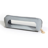 Darrahopens Health & Beauty > Cosmetic Storage > Makeup Organisation & Storage 2-Pcs Grey Transparent Makeup Brush Case – Portable Zippered Cosmetic Pouch with Clear Window for Travel and Daily Use in Australia