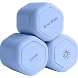 Darrahopens Health & Beauty > Cosmetic Storage > Makeup Organisation & Storage 3-Piece Blue Magnetic Travel Capsules - Leak-Proof & TSA-Friendly Cosmetic and Skin Care Containers
