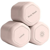 Darrahopens Health & Beauty > Cosmetic Storage > Makeup Organisation & Storage 3-Piece Pink Magnetic Travel Capsules - Leak-Proof & TSA-Friendly Cosmetic and Skin Care Containers
