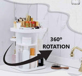 Darrahopens Health & Beauty > Cosmetic Storage > Makeup Organisation & Storage 360 Rotating Makeup Organizer, Large Capacity Cosmetic Storage for Bedroom and Bathroom, White