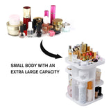 Darrahopens Health & Beauty > Cosmetic Storage > Makeup Organisation & Storage 360 Rotating Makeup Organizer, Large Capacity Cosmetic Storage for Bedroom and Bathroom, White