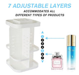 Darrahopens Health & Beauty > Cosmetic Storage > Makeup Organisation & Storage 360 Rotating Makeup Organizer, Large Capacity Cosmetic Storage for Bedroom and Bathroom, White