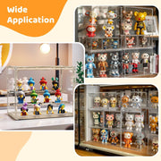 Darrahopens Health & Beauty > Cosmetic Storage > Makeup Organisation & Storage 4PCS Action Figures Display Boxes, 3 Tiers Clear PET Display Cases with 2 Movable Plates, Display Storage Boxes with Door, Protective Display Cases for Action Figures In Australia - Darrahopens
