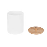 Darrahopens Health & Beauty > Cosmetic Storage > Makeup Organisation & Storage Bamboo Lid Cotton Swab Canister