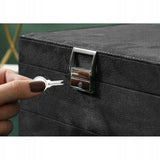 Darrahopens Health & Beauty > Cosmetic Storage > Makeup Organisation & Storage Black Jewelry Box with Key Lock, Multiple Compartments, Compatible with Yux