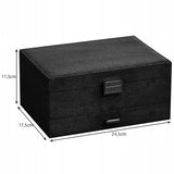 Darrahopens Health & Beauty > Cosmetic Storage > Makeup Organisation & Storage Black Jewelry Box with Key Lock, Multiple Compartments, Compatible with Yux