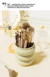 Darrahopens Health & Beauty > Cosmetic Storage > Makeup Organisation & Storage Blue 360° Rotating Makeup Brush Holder with Clear Dome – Stylish Organizer for Vanity, Desk, and Bathroom