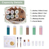 Darrahopens Health & Beauty > Cosmetic Storage > Makeup Organisation & Storage Checkered Makeup Bag Travel Makeup Bag Organizer Bag Makeup Bag Makeup Bag with Compartments for Ladies Girls (Large, Mint Green Checkerboard)