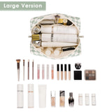 Darrahopens Health & Beauty > Cosmetic Storage > Makeup Organisation & Storage Checkered Makeup Bag Travel Makeup Bag Organizer Bag Makeup Bag Makeup Bag with Compartments for Ladies Girls (Large, Mint Green Checkerboard)