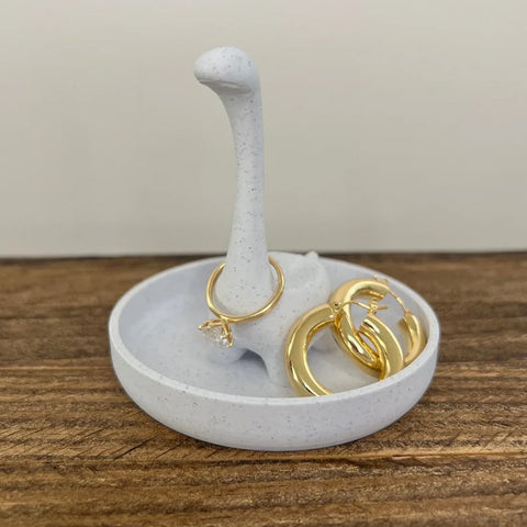 Darrahopens Health & Beauty > Cosmetic Storage > Makeup Organisation & Storage Dinosaur Jewelry Holder for Adorable Ring Display Cute Dino Ring Stand for Ring Storage Dino Ring Organizer Jewelry Display Ring Dish Tray
