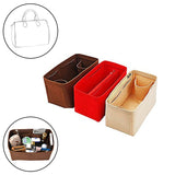 Darrahopens Health & Beauty > Cosmetic Storage > Makeup Organisation & Storage Felt Fabric Handbag Organizer Insert Compatible with StyleC A 25 30 35 Khaki Makeup Bag