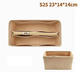 Darrahopens Health & Beauty > Cosmetic Storage > Makeup Organisation & Storage Felt Fabric Handbag Organizer Insert Compatible with StyleC A 25 30 35 Khaki Makeup Bag