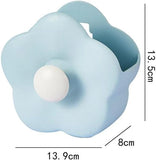 Darrahopens Health & Beauty > Cosmetic Storage > Makeup Organisation & Storage Flower-shaped Makeup Brush Holder - Multifunctional Makeup & Desk Storage Organizer - Compact Design 14.8 x 13.5 x 8 cm - Blue