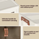 Darrahopens Health & Beauty > Cosmetic Storage > Makeup Organisation & Storage Foldable Storage Cabinet Stackable Bins Household Plastic Closet Multi-purpose Organizer Doors and Top Lid 2 Way Opening with 360 Degree Rotatable Wheels