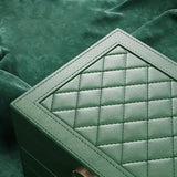Darrahopens Health & Beauty > Cosmetic Storage > Makeup Organisation & Storage Green  High-end Jewelry Storage Box for Necklaces, Earrings, Ear Studs, Bracelets, Rings, Exquisite Accessories, Gold, and Jewelry – Large Capacity, Ideal as a Gift for Mother’s Day, Father’s Day, Teacher’s Day, Halloween, Thanksgiving, and Christmas.