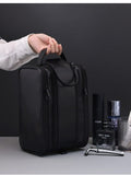 Darrahopens Health & Beauty > Cosmetic Storage > Makeup Organisation & Storage Large Capacity PU Leather Toiletry Bag - Multi-Compartment Dopp Kit & Cosmetic Organizer(black)