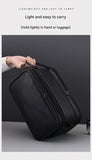 Darrahopens Health & Beauty > Cosmetic Storage > Makeup Organisation & Storage Large Capacity PU Leather Toiletry Bag - Multi-Compartment Dopp Kit & Cosmetic Organizer(black)