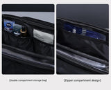 Darrahopens Health & Beauty > Cosmetic Storage > Makeup Organisation & Storage Large Capacity PU Leather Toiletry Bag - Multi-Compartment Dopp Kit & Cosmetic Organizer(Brown)