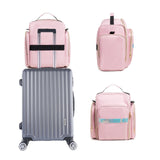 Darrahopens Health & Beauty > Cosmetic Storage > Makeup Organisation & Storage Large Capacity Travel Makeup Backpack with 5 Removable Organizer Cases & Jewelry Roll(pink)