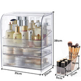 Darrahopens Health & Beauty > Cosmetic Storage > Makeup Organisation & Storage Large Cosmetic Makeup Organizer Countertop Skincare Cosmetics Storage Display Case