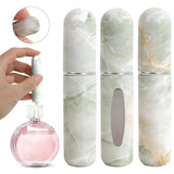 Darrahopens Health & Beauty > Cosmetic Storage > Makeup Organisation & Storage Light Green Chic Marble Travel Perfume Atomizer Set (3-Pack) - 5ml Leakproof Bottom-Fill Spray Bottles