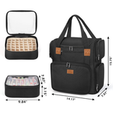 Darrahopens Health & Beauty > Cosmetic Storage > Makeup Organisation & Storage Nail Polish Organizer, Nail Polish Storage Holds 84 Bottles, Nail Organizers and Storage Bag Travel Case -Black In Australia - Darrahopens