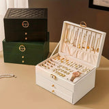 Darrahopens Health & Beauty > Cosmetic Storage > Makeup Organisation & Storage Pink High-end Jewelry Storage Box for Necklaces, Earrings, Ear Studs, Bracelets, Rings, Exquisite Accessories, Gold, and Jewelry – Large Capacity, Ideal as a Gift for Mother’s Day, Father’s Day, Teacher’s Day, Halloween, Thanksgiving, and Christmas.