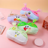 Darrahopens Health & Beauty > Cosmetic Storage > Makeup Organisation & Storage Purple and Blonde Hair Cute Plush Monster Pencil Case - Fluffy Stationery Pouch with DIY Styleable Hair for Kids