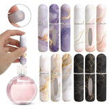 Darrahopens Health & Beauty > Cosmetic Storage > Makeup Organisation & Storage Red Chic Marble Travel Perfume Atomizer Set (3-Pack) - 5ml Leakproof Bottom-Fill Spray Bottles