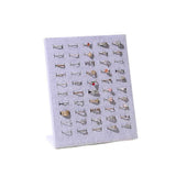 Darrahopens Health & Beauty > Cosmetic Storage > Makeup Organisation & Storage Ring Holder Stand, 50 Slots Jewelry Ring Display Storage Holder, Finger Jewelry Pad Showcase Organizer for Home or Store Sell Show（Only jewelry box）