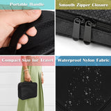 Darrahopens Health & Beauty > Cosmetic Storage > Makeup Organisation & Storage Travel Jewelry Organizer Case,Jewelry Bags for Traveling, Jewelry Binder with6Pcs Clear Zipper Velvet Pouches for Storing Earrings, Ring(Black，20*25*8cm)