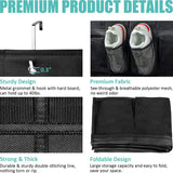 Darrahopens Health & Beauty > Cosmetic Storage > Makeup Organisation & Storage White Over the Door Shoe Organizer with 24 Mesh Pockets - Space Saving Hanging Storage for Shoes, Accessories, Pantry
