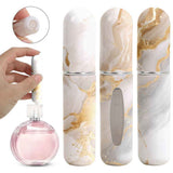 Darrahopens Health & Beauty > Fragrances & Perfumes > Perfume & Cologne 3 Pack 5ml Travel Perfume Atomizer Bottles, Leakproof Bottom-Fill Spray Set, Champagne Marble