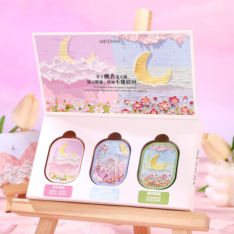 Darrahopens Health & Beauty > Fragrances & Perfumes > Perfume & Cologne Pink Solid Perfume Set for Women: 3-Pack 4g Portable Pocket Balm with Natural Fragrance, Perfect for Travel