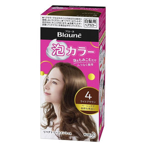 Darrahopens Health & Beauty > Hair Care [6-PACK] Kao Japan Blaune White Hair With Foam Hair Dye Natural Series 108ml ( 7 Colors Available ) Light Brown