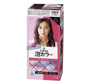 Darrahopens Health & Beauty > Hair Care [6-PACK] Kao Japan Liese Black Hair with Foam Hair Dye 108ml (11 Colors Available) Cold Pink