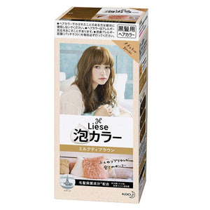 Darrahopens Health & Beauty > Hair Care [6-PACK] Kao Japan Liese Black Hair with Foam Hair Dye 108ml (11 Colors Available) Milk Tea Brown