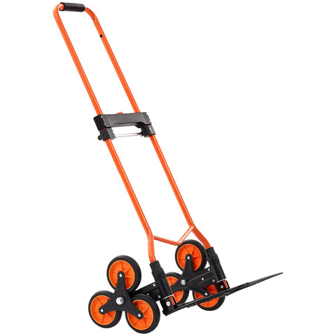 Darrahopens Health & Beauty > Hair Care > Hair Colouring VEVOR Stair Climbing Cart, 54 kg Stair-Climbing Capacity, Portable Folding Trolley Cart with Telescoping Handle, 6 Wheels and 2 Bungee Cords, Stair Climber Dolly for Home, Groceries, Warehouse