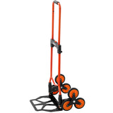 Darrahopens Health & Beauty > Hair Care > Hair Colouring VEVOR Stair Climbing Cart, 54 kg Stair-Climbing Capacity, Portable Folding Trolley Cart with Telescoping Handle, 6 Wheels and 2 Bungee Cords, Stair Climber Dolly for Home, Groceries, Warehouse