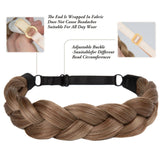 Darrahopens Health & Beauty > Hair Care > Hair Styling Products 1pc Synthetic Braiding Hair with Adjustable Belt Braided Bohemian Style Women Hairstyle 10 10 Athree strand braid