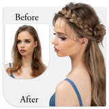 Darrahopens Health & Beauty > Hair Care > Hair Styling Products 1pc Synthetic Braiding Hair with Adjustable Belt Braided Bohemian Style Women Hairstyle 10 10 Athree strand braid