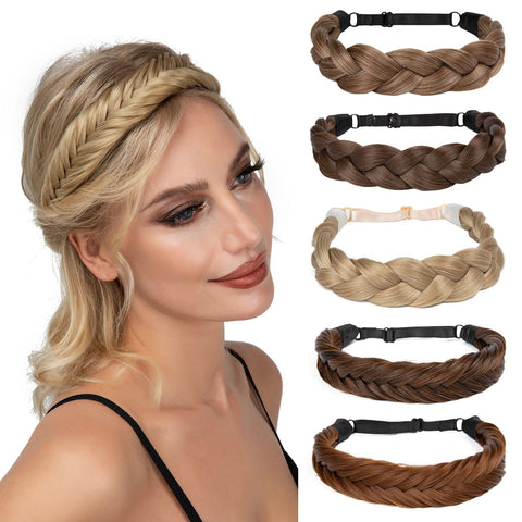 Darrahopens Health & Beauty > Hair Care > Hair Styling Products 1pc Synthetic Braiding Hair with Adjustable Belt Braided Bohemian Style Women Hairstyle 10 10 Athree strand braid