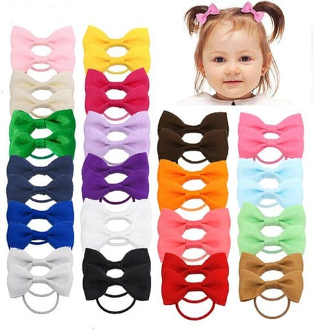 Darrahopens Health & Beauty > Hair Care > Hair Styling Products 40-pack - Multicolor Baby Girl Hair Clips - Hair Elastics, Elastic Hair Bands - Ponytail Hair Elastics - Elastics - 40-pack (1 pack)